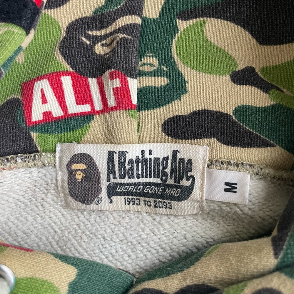 MINT Bape X Alife ABC Camo Pullover Shark Hoodie Size Medium A Bathing Ape Rare - Picture 11 of 15